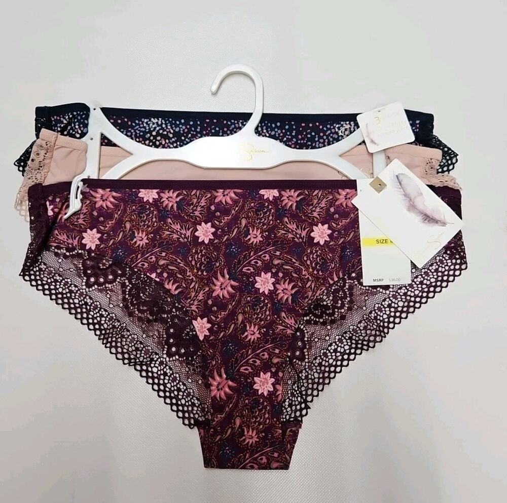 Jessica Simpson Ultra Flirty Cheeky Fit SIZE Medium Multicolor 3pk